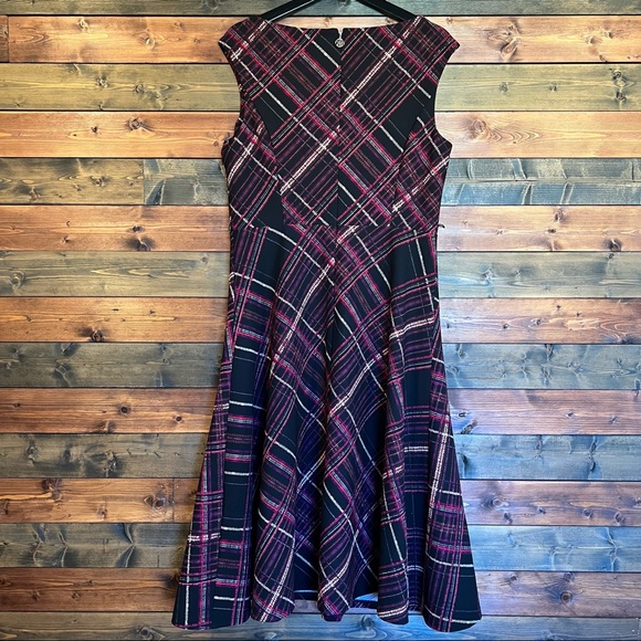 Plaid A Line Formal Dress | Tommy Hilfiger - Picture 3 of 4